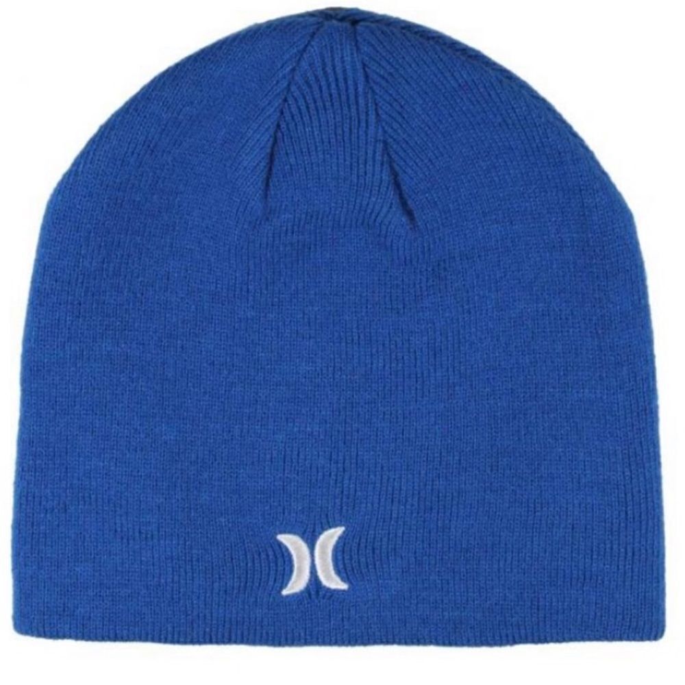 Hurley Icon Staples Blue Knit Beanie Cap Hat NWT